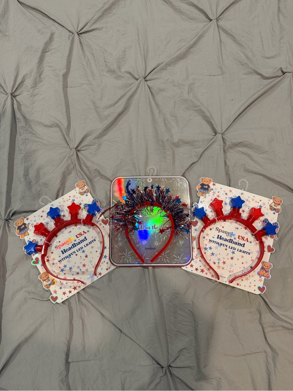 & Other Stories Patriotic Red and Blue Sparkle Kids Headbands